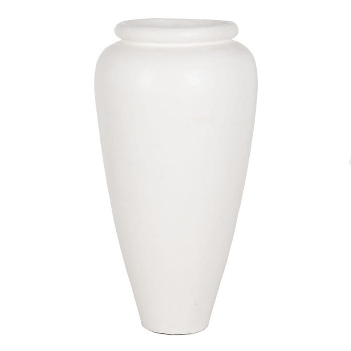 White Fiber Cement Vase 62 x 62 x 120 cm