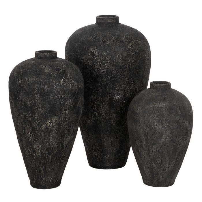 Decoração de vaso cinza terracota 38 x 38 x 60 cm