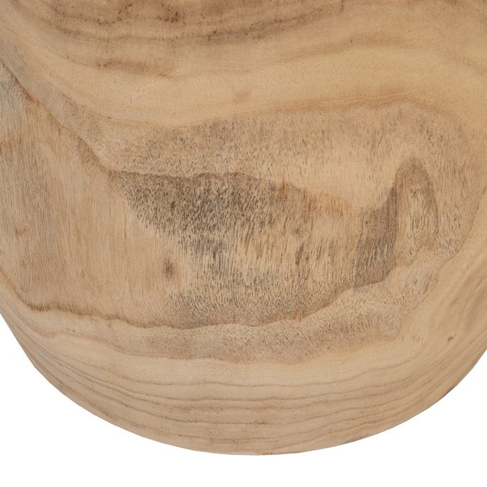 S/3 Natural Paulonia Wood Flower Pots 43 X 43 X 44 Cm