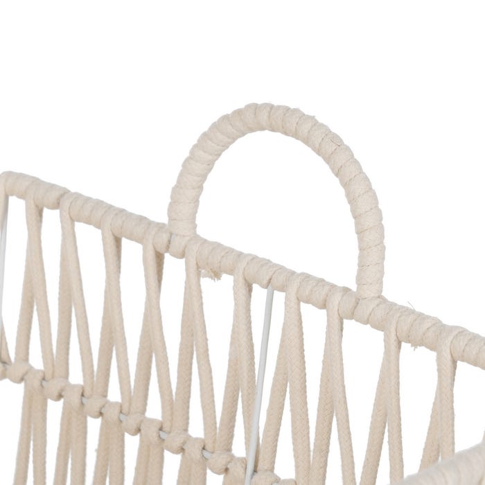 S/3 Cestos Blanco Algodón Decoración 45 X 35 X 36 Cm