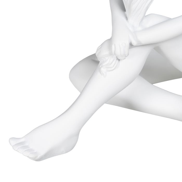 Figura Decoração Poliresina Branca 28,50 X 17,50 X 18 Cm