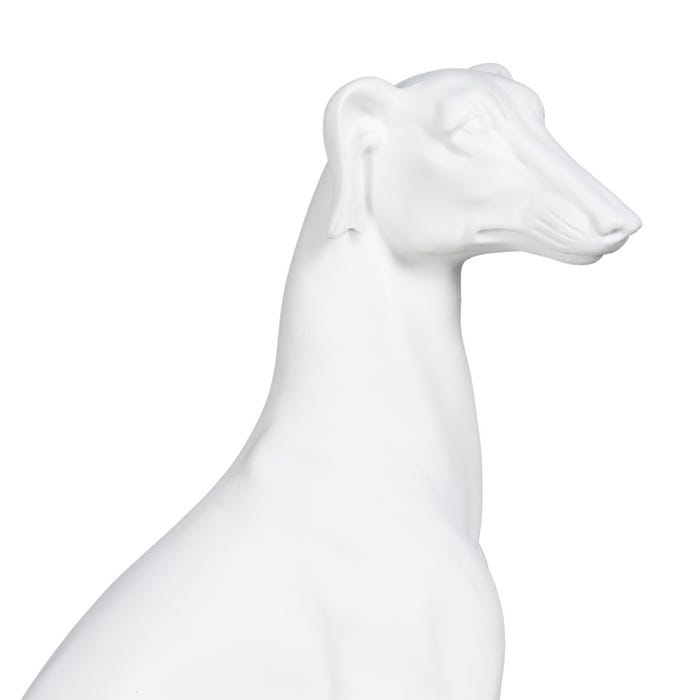 Figura Galgo Blanco Poliresina 19 X 12 X 37,50 Cm