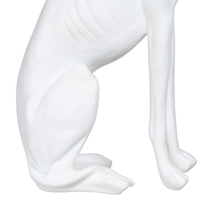 Figura Galgo Blanco Poliresina 19 X 12 X 37,50 Cm