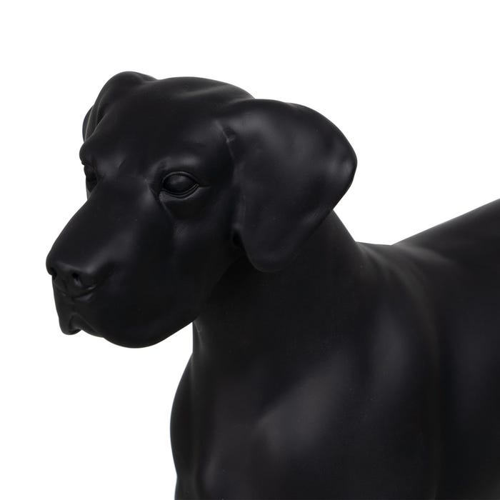 Figura Perro Negro Poliresina Decoración 39 X 15 X 34,50 Cm