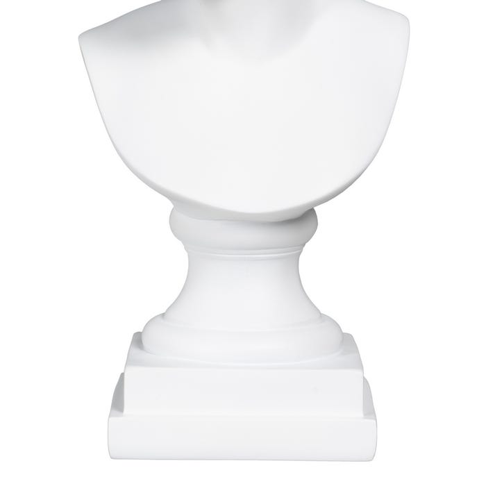 Figura Busto Blanco Poliresina 12,60 X 10,30 X 29,50 Cm