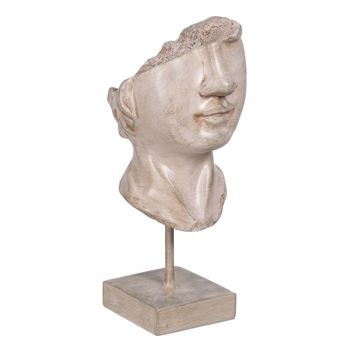 Figura Rostro Beige Poliresina 12,50 X 13,50 X 27,50 Cm