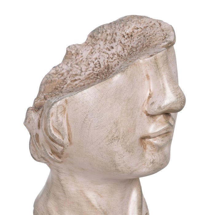 Figura Rostro Beige Poliresina 12,50 X 13,50 X 27,50 Cm