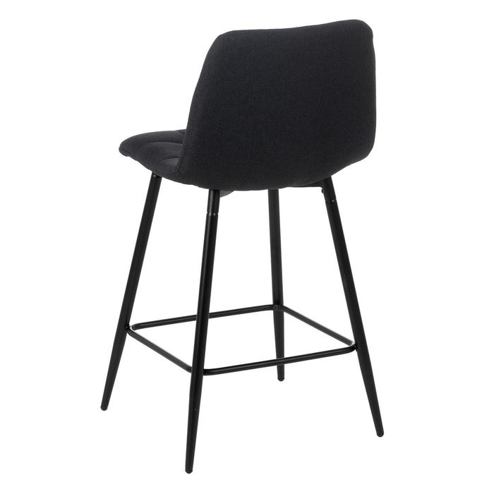 Taburete Negro Tejido-Metal Salón 45 X 55 X 92 Cm
