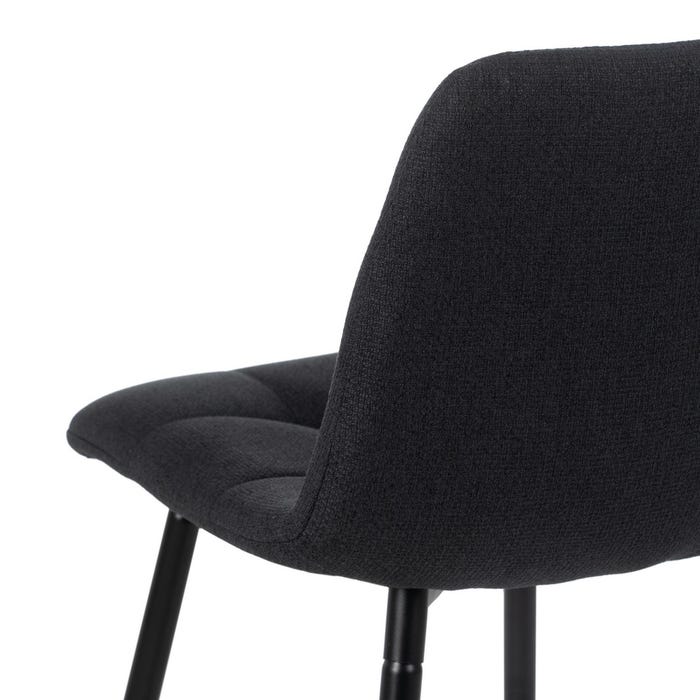 Taburete Negro Tejido-Metal Salón 45 X 55 X 92 Cm