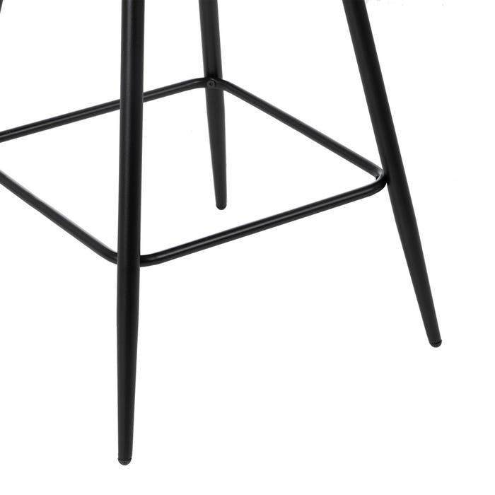 Taburete Negro Tejido-Metal Salón 45 X 55 X 92 Cm
