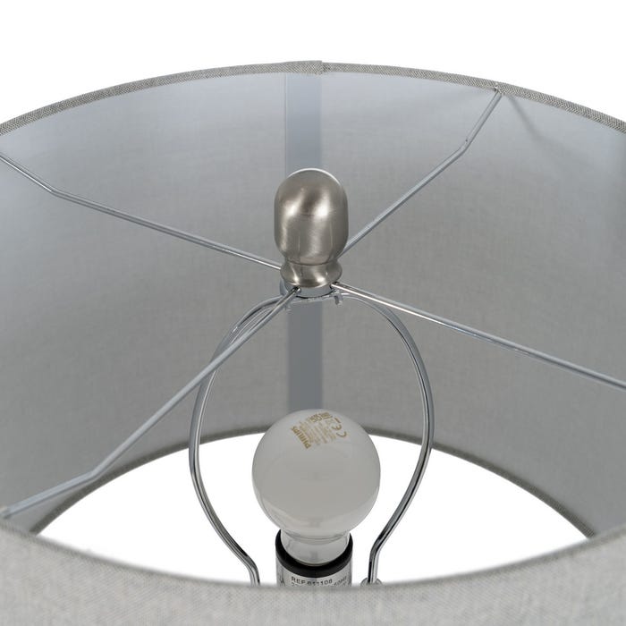 Gray Metal-Ceramic Table Lamp 38 X 38 X 73 Cm