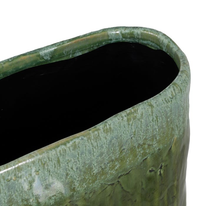 Vaso de Cerâmica Verde Decoração 32,50 X 15 X 31,50 Cm