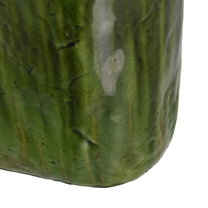Vaso de Cerâmica Verde Decoração 32,50 X 15 X 31,50 Cm