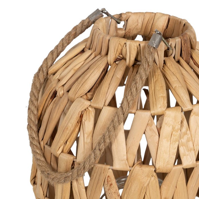 Natural Water Hyacinth Candle Lantern 34 X 34 X 36 Cm