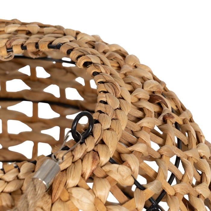 Natural Water Hyacinth Candle Lantern 38 X 38 X 27 Cm