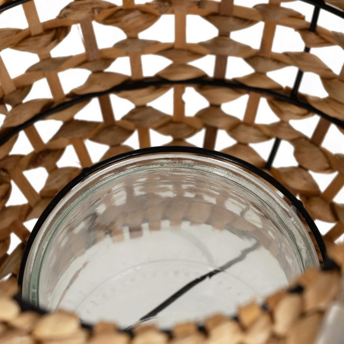 Natural Water Hyacinth Candle Lantern 38 X 38 X 27 Cm