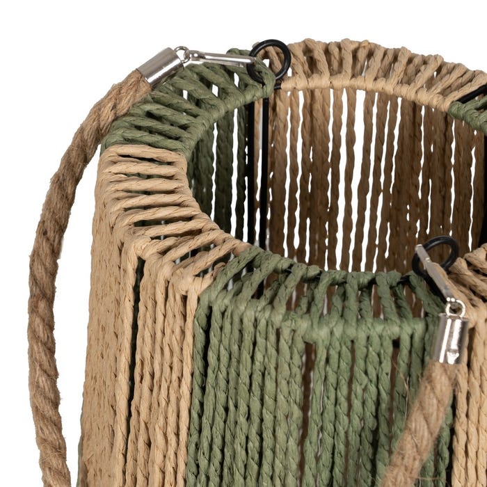 Natural Paper Candle Lantern 25 X 25 X 50 Cm