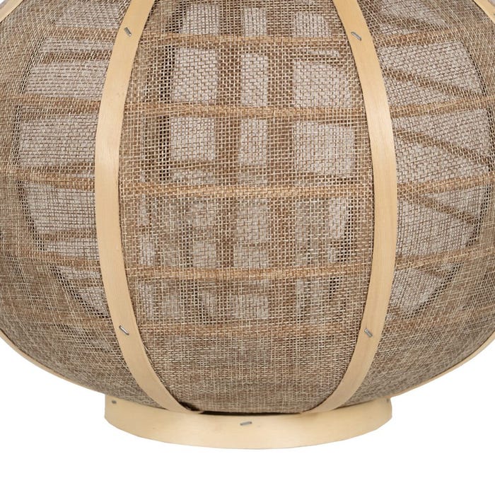 Farol Portavelas Natural Yute Decoración 26 X 26 X 23,50 Cm