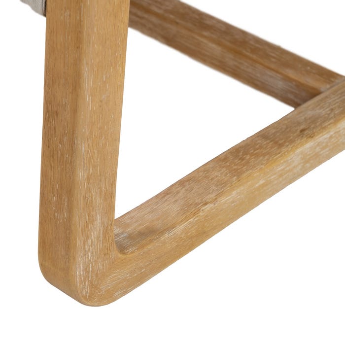 Natural Fabric-Wood Living Room Armchair 65 X 69 X 83 Cm