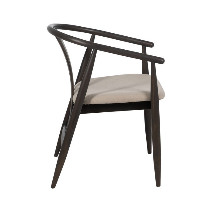 Silla Negro Tejido-Madera Salón 56,50 X 57 X 76 Cm