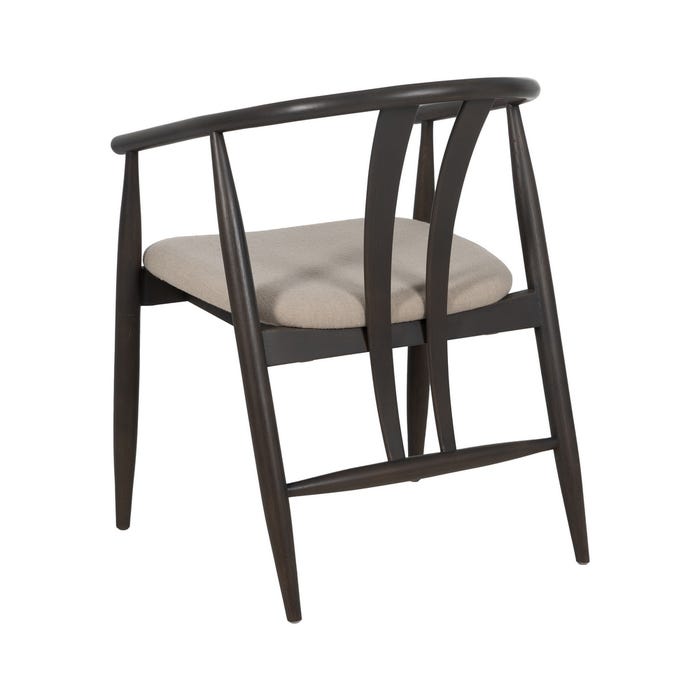 Silla Negro Tejido-Madera Salón 56,50 X 57 X 76 Cm