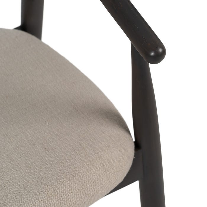 Silla Negro Tejido-Madera Salón 56,50 X 57 X 76 Cm