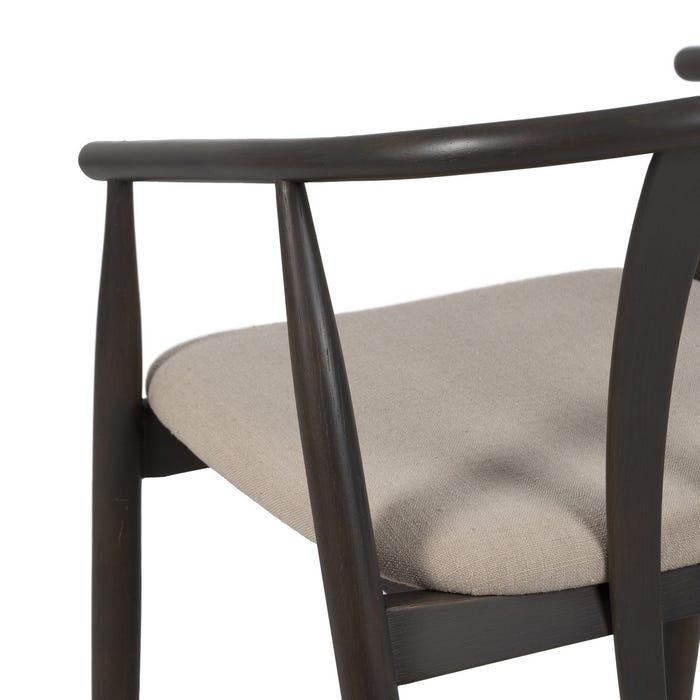 Silla Negro Tejido-Madera Salón 56,50 X 57 X 76 Cm