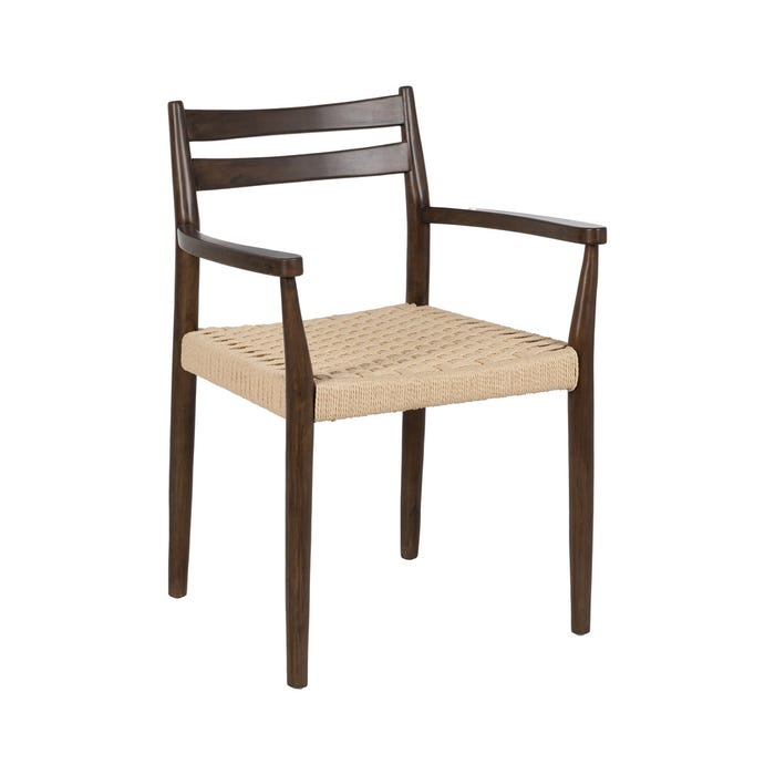 Silla Marrón Madera / Fibra Salón 58 X 49 X 78,50 Cm