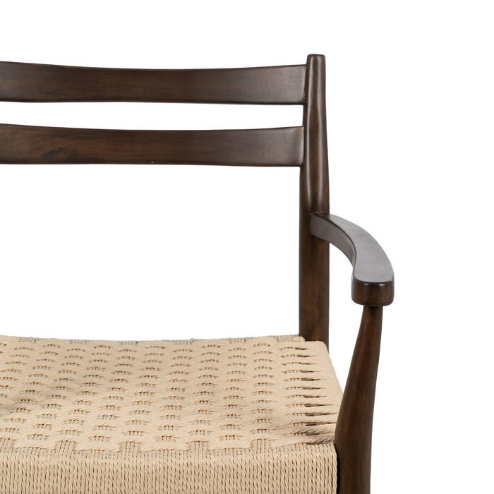 Silla Marrón Madera / Fibra Salón 58 X 49 X 78,50 Cm