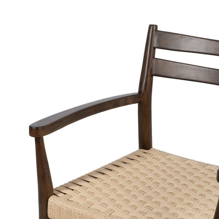 Silla Marrón Madera / Fibra Salón 58 X 49 X 78,50 Cm