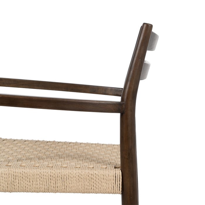 Silla Marrón Madera / Fibra Salón 58 X 49 X 78,50 Cm