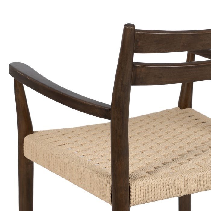 Silla Marrón Madera / Fibra Salón 58 X 49 X 78,50 Cm