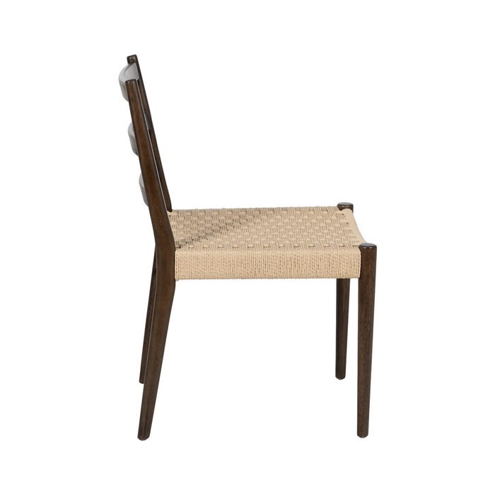 Silla Marrón Madera / Fibra Salón 44 X 50 X 80 Cm