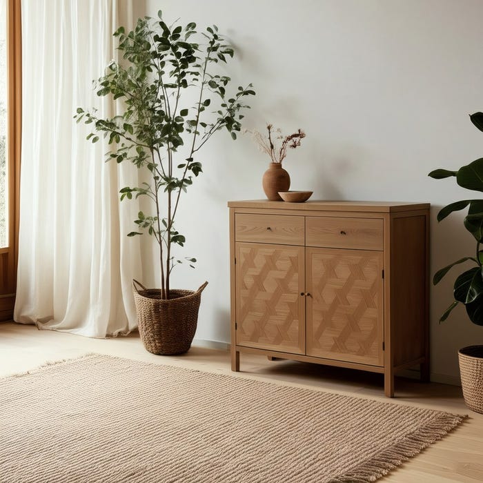 Móveis de corredor em madeira natural DM 90 x 40 x 90 cm