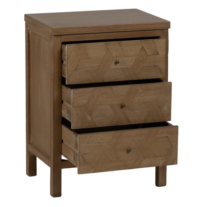 Mesa de madeira natural DM 48 x 35 x 66 cm