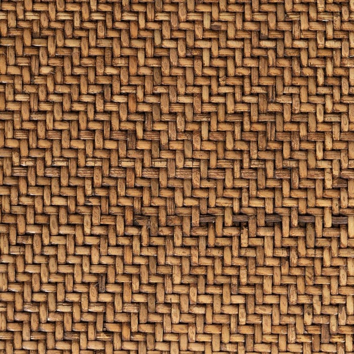 Cadeira de madeira e vime chocolate 55 x 50 x 81 cm