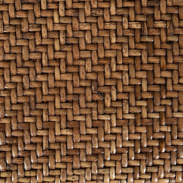 Silla Marrón Madera-Ratán 55 X 50 X 81 Cm