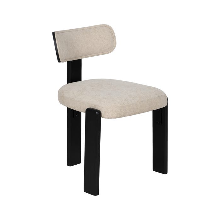 Silla Negro-Blanco Madera 52 X 53 X 77 Cm