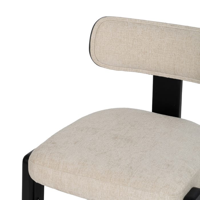 Silla Negro-Blanco Madera 52 X 53 X 77 Cm