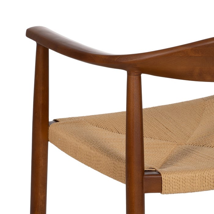 Silla Marrón Madera 42,70 X 54,80 X 77,50 Cm