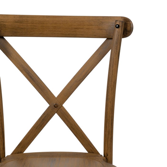 Cadeira de polipropileno marrom 50 x 41,50 x 89 cm