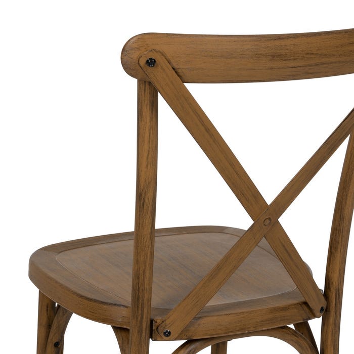 Cadeira de polipropileno marrom 50 x 41,50 x 89 cm