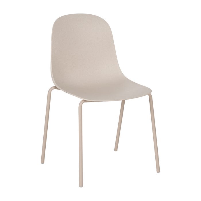 Silla Beige Pp-Metal Exterior 50 X 53 X 85 Cm