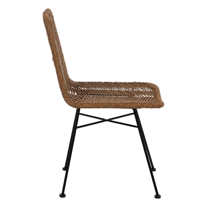Natural Pe-Steel Living Room Chair 47 X 57 X 85.50 Cm