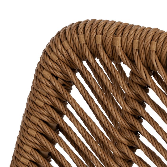 Natural Pe-Steel Living Room Chair 47 X 57 X 85.50 Cm