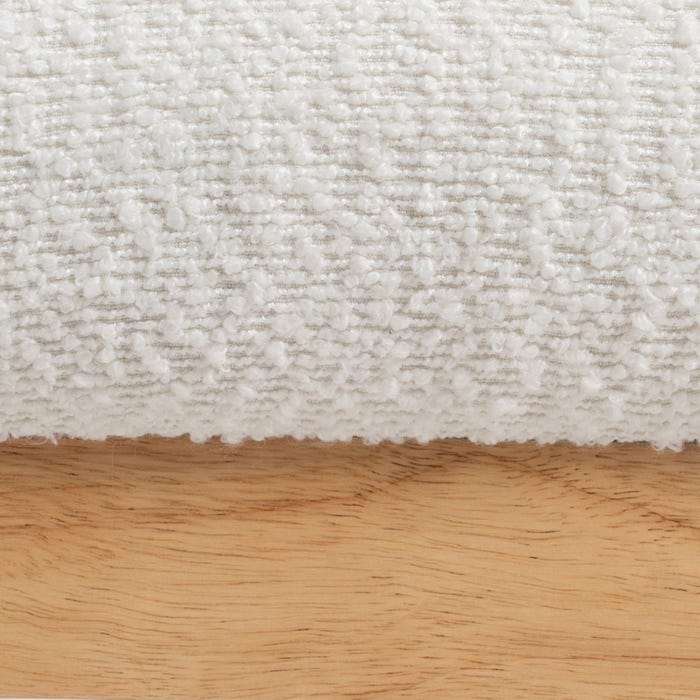 Poltrona de madeira de seringueira branca-natural 62 x 62 x 71 cm