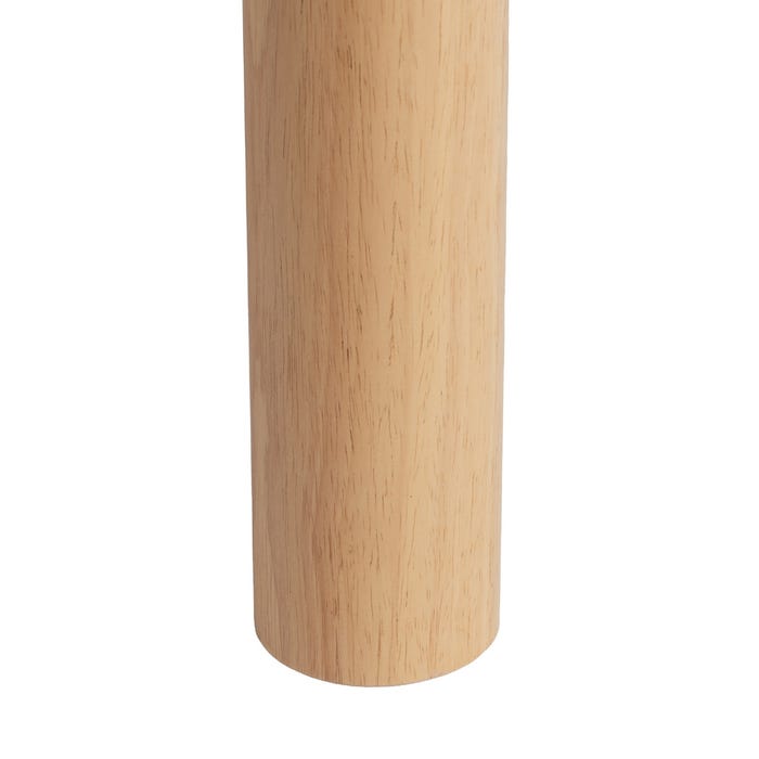Poltrona de madeira de seringueira branca-natural 62 x 62 x 71 cm
