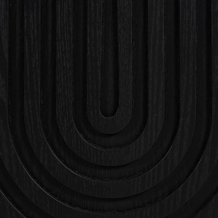 Aparador Negro-Oro Madera-Metal 160 X 40 X 80 Cm