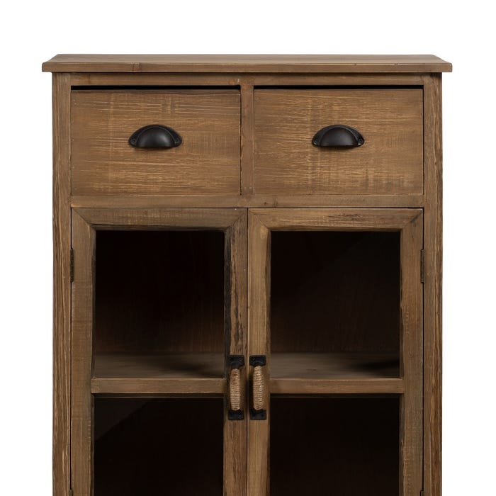 Móveis auxiliares de madeira de abeto natural 64 x 37 x 92,50 cm