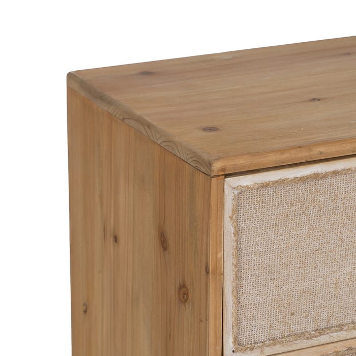 Mesa de centro em madeira natural DM 46 x 37 x 76 cm